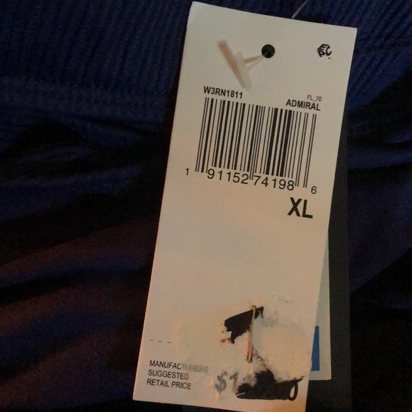 RACHEL Rachel Roy Ribbed One-Shoulder One-Piece Swimsuit Blue NWT - Picture 4 of 4